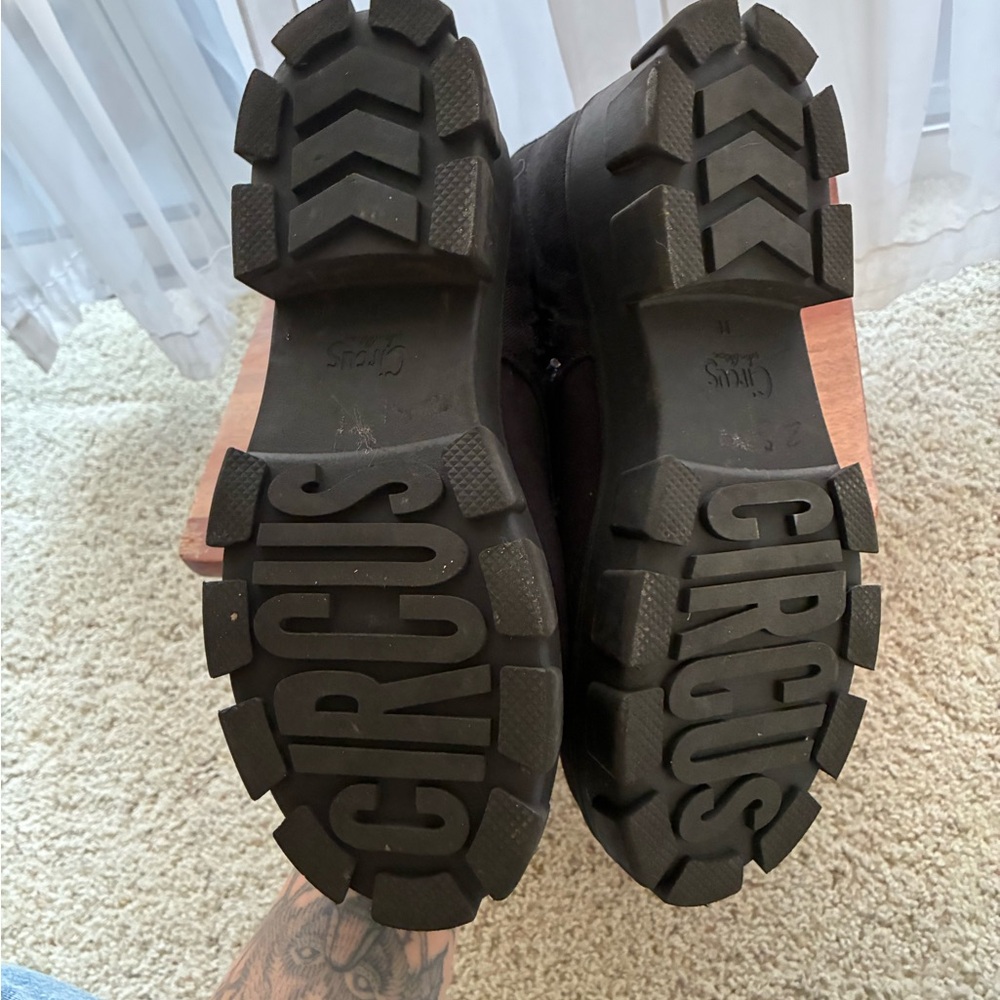 Circus Black Chunky Sole Boots